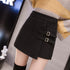 High Waist A-line Woolen Skirt - ROUTINE FASHION